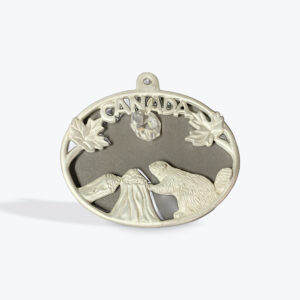 loon round pewter