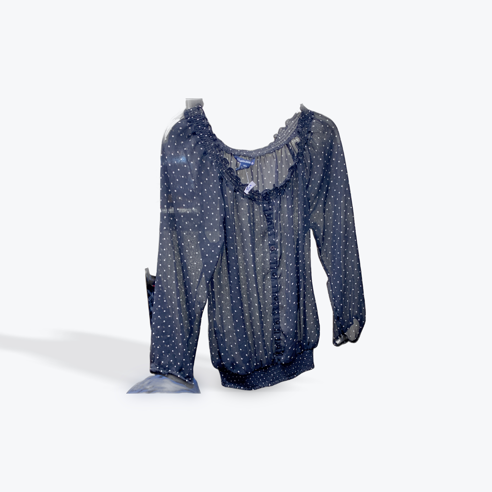 Bluenotes polka dot top womens size medium