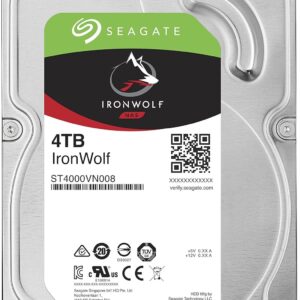 Seagate IRONWolf 4TB NAS Internal Hard Drive HDD – 3.5 Inch SATA 6GB/S 5900 RPM 64MB Cache for Raid Network Attached Storage – Frustration Free Packaging (ST4000VN008)