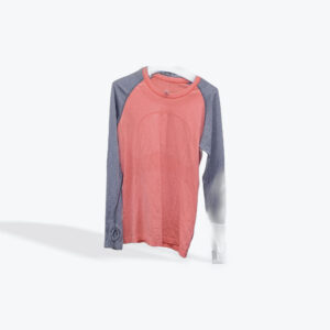 Lululemon orange and grey shirt womesn size large