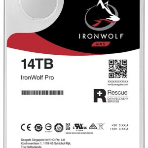 Seagate IronWolf Pro 14 TB NAS RAID Internal Hard Drive - 7,200 RPM SATA 6 Gb/s 3.5-inch (ST14000NE0008)