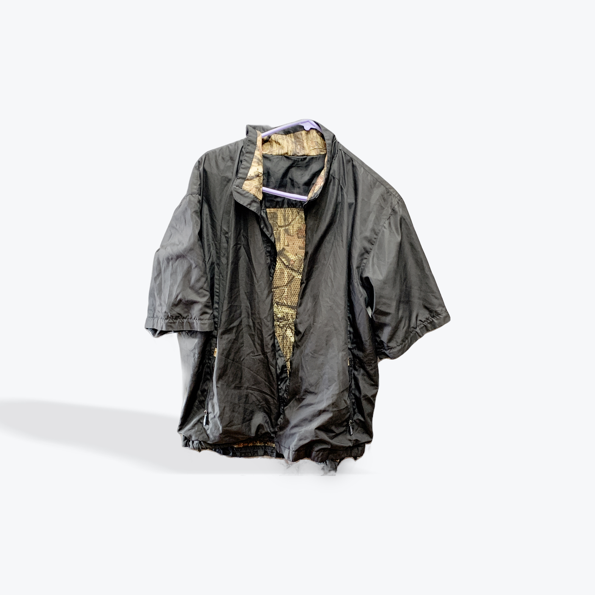 Black and camo shirt bmo size lg