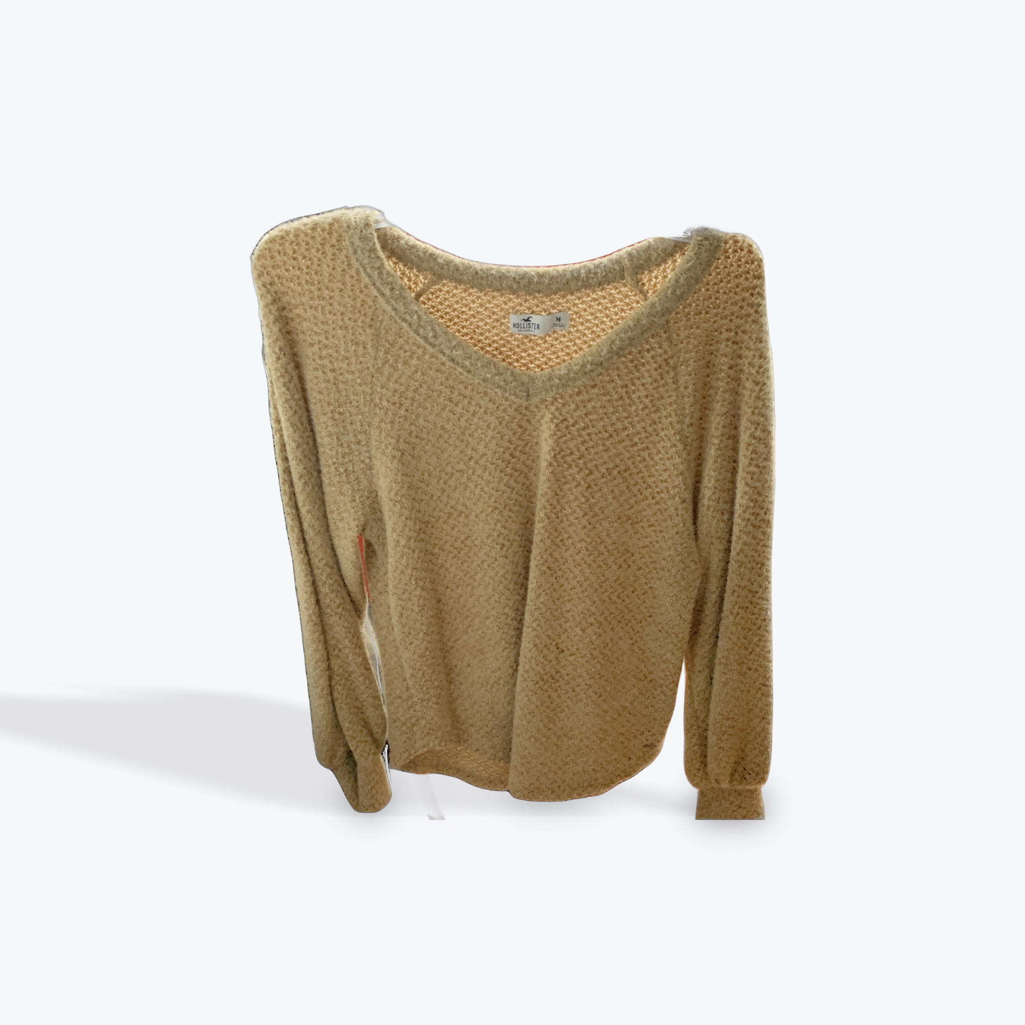 Hollister brown fuzzy womens sweater size medium
