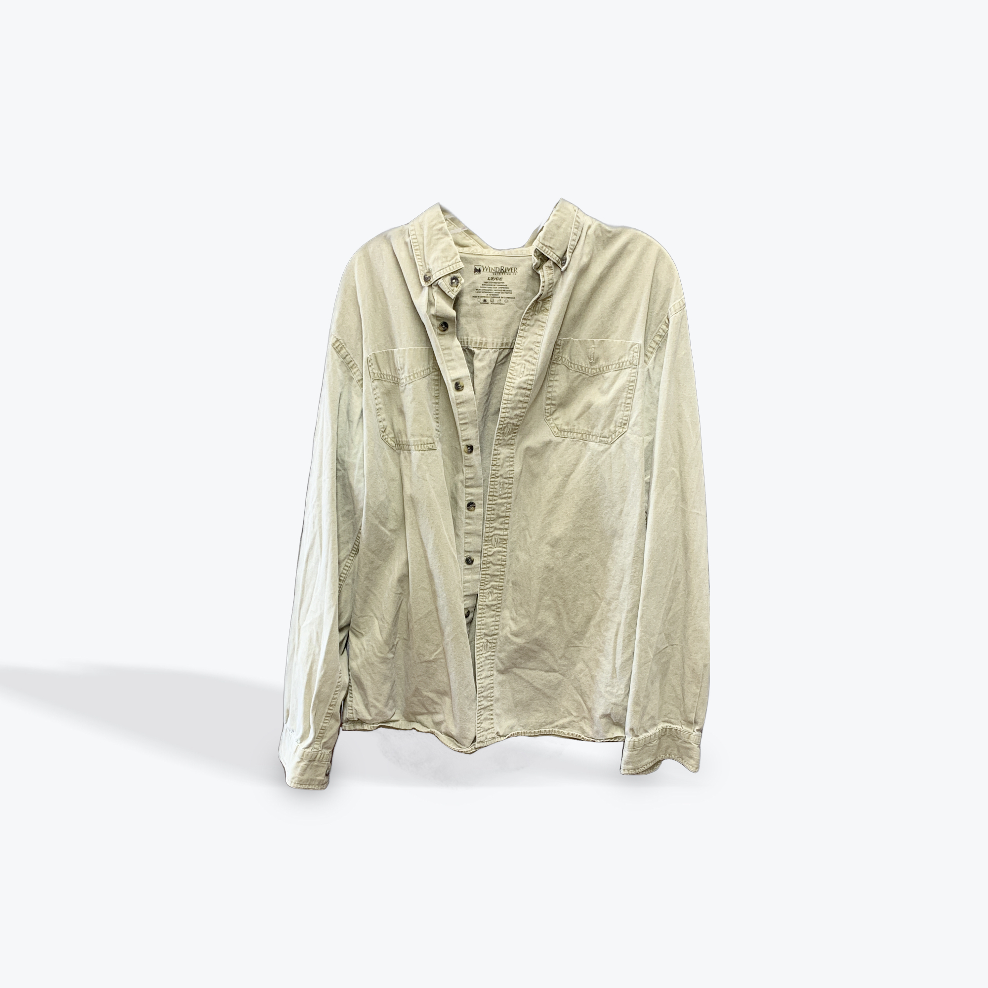 Windriver mens shirt light greenish size large