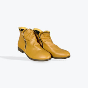 orange color shor zipper boot womens size 8