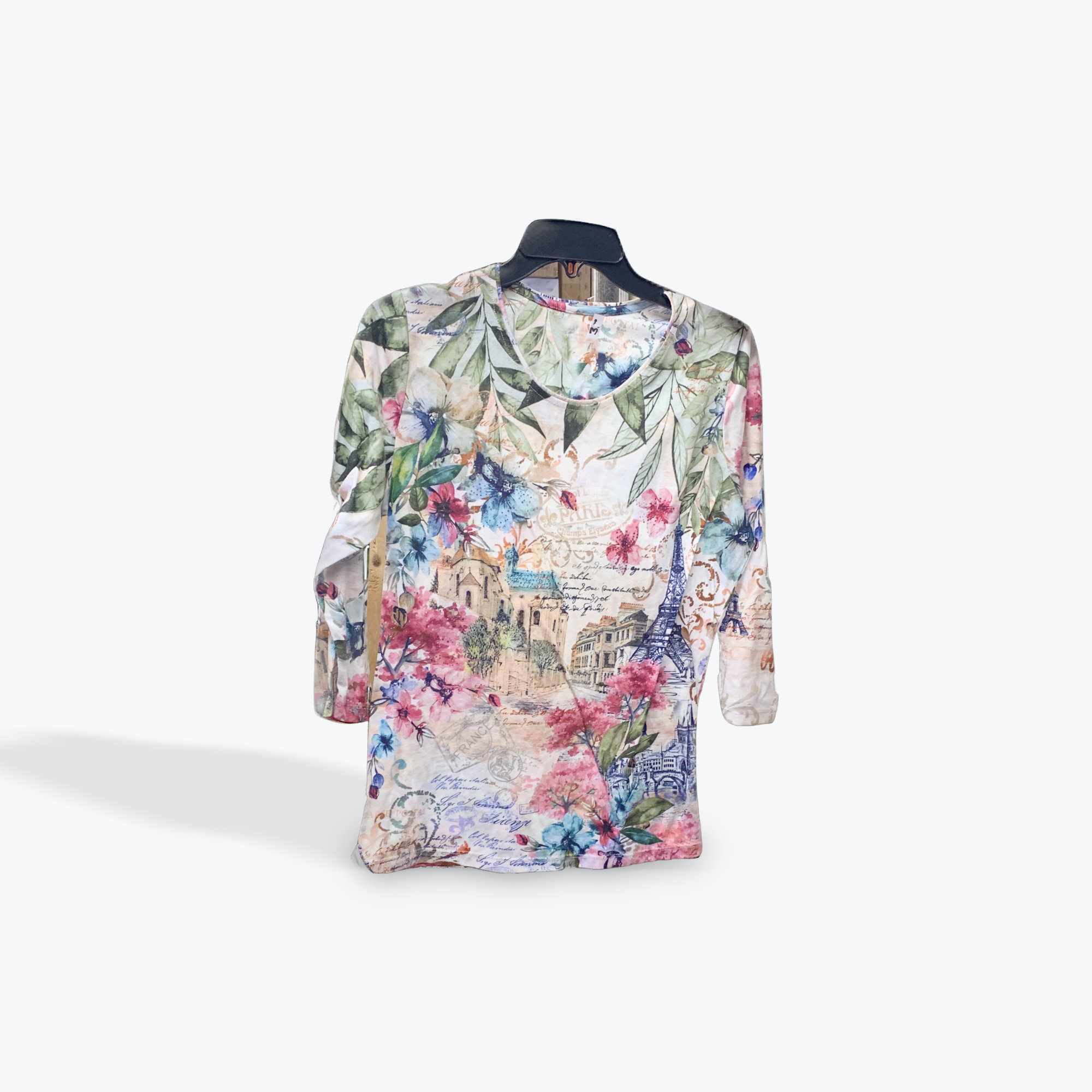 Alia womens floral print top size medium