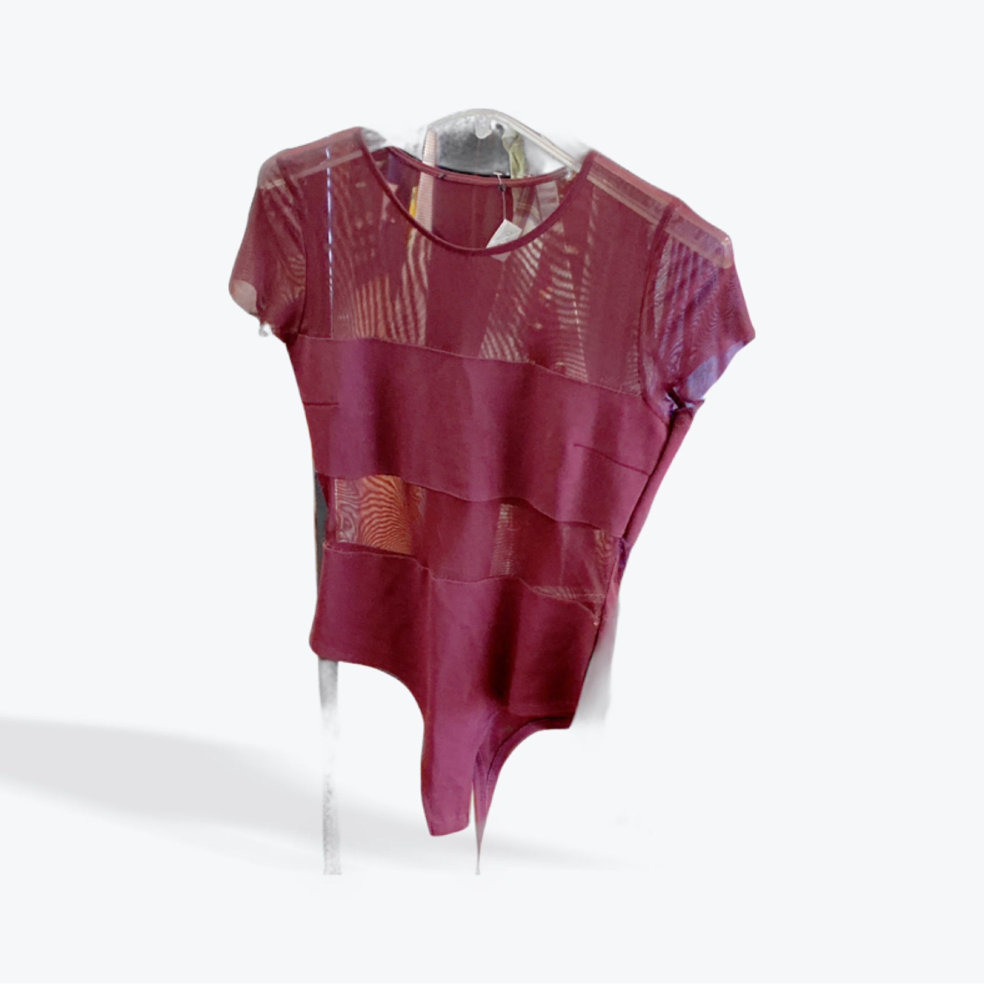 Bodysuit burgundy womens size medium