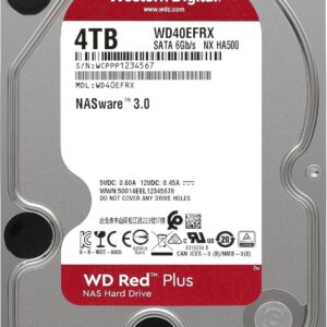 Western Digital 4TB WD Red NAS Drive - NASware 3.0 , Model WD40EFRX-68N32N0
