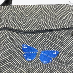Blue butterfly bag