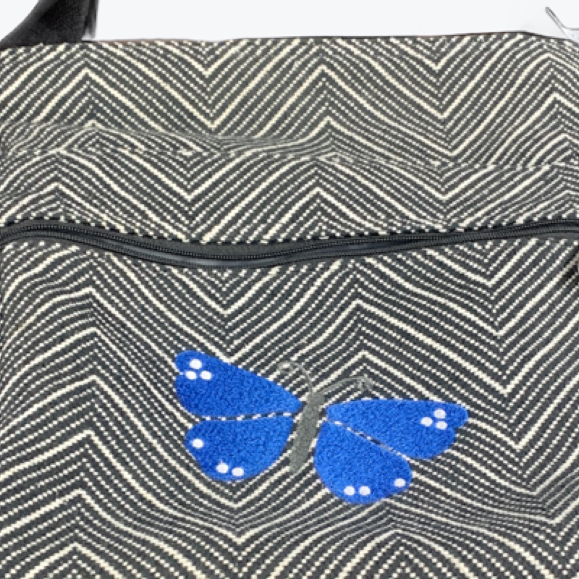 Blue butterfly bag