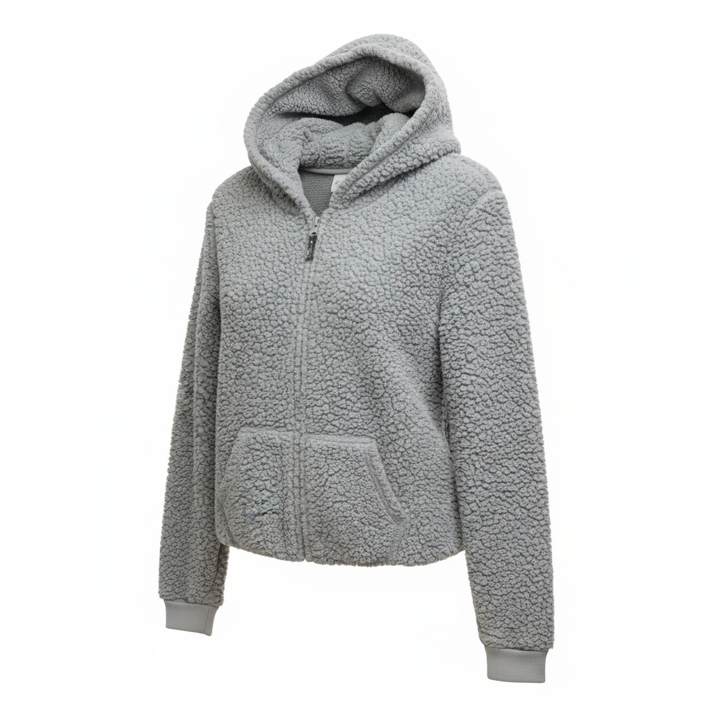 Bench Grey fuzzy Hoodie size Large