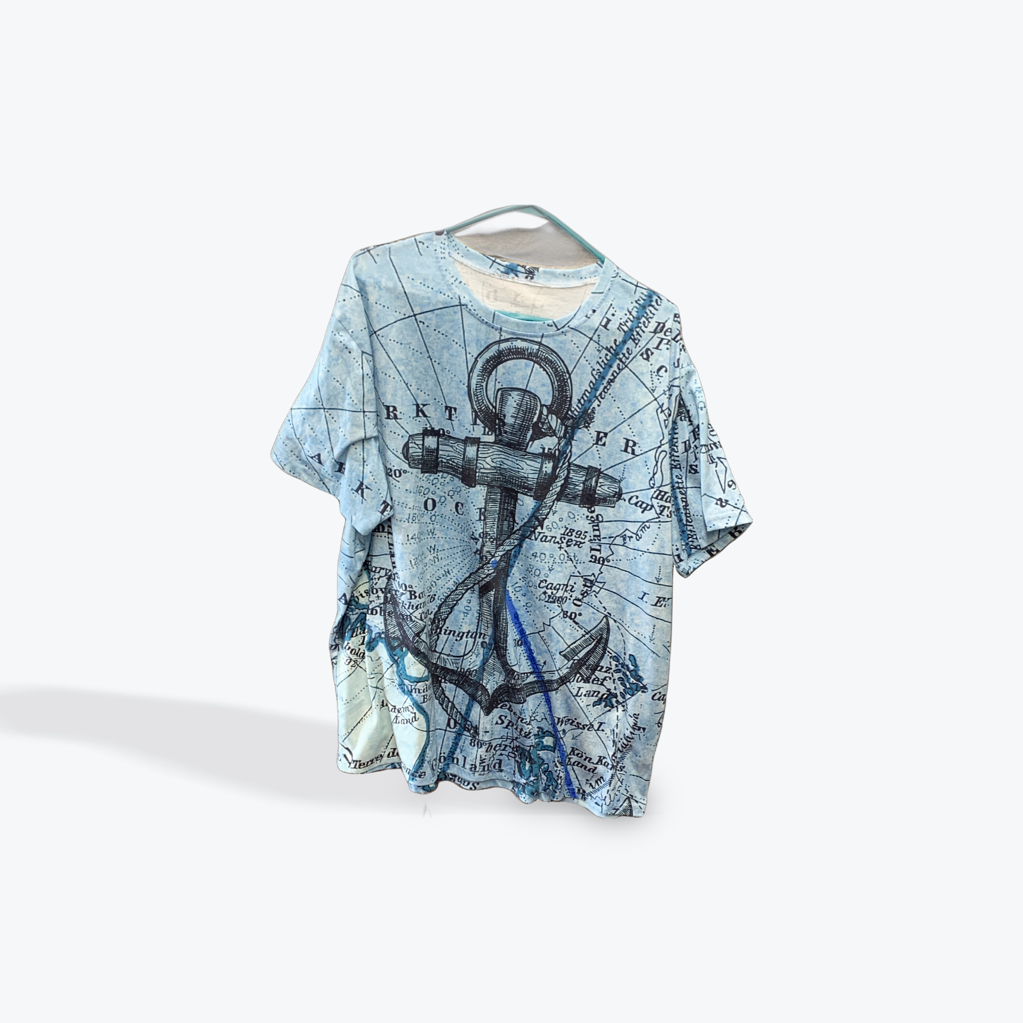 Blue Nautical mens shirt size xlarge