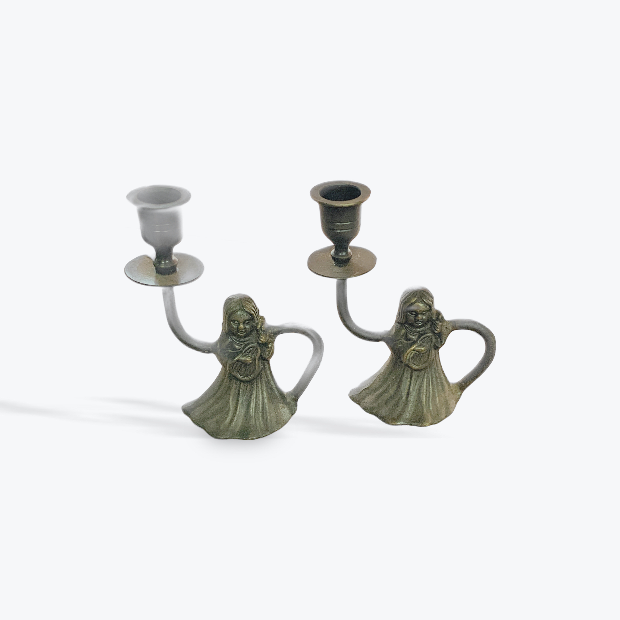 Girl candle holders