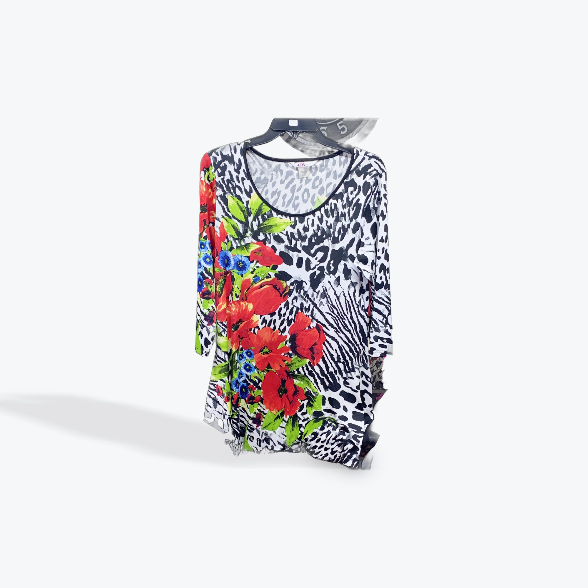 Adx animal and floral print womens size Medium