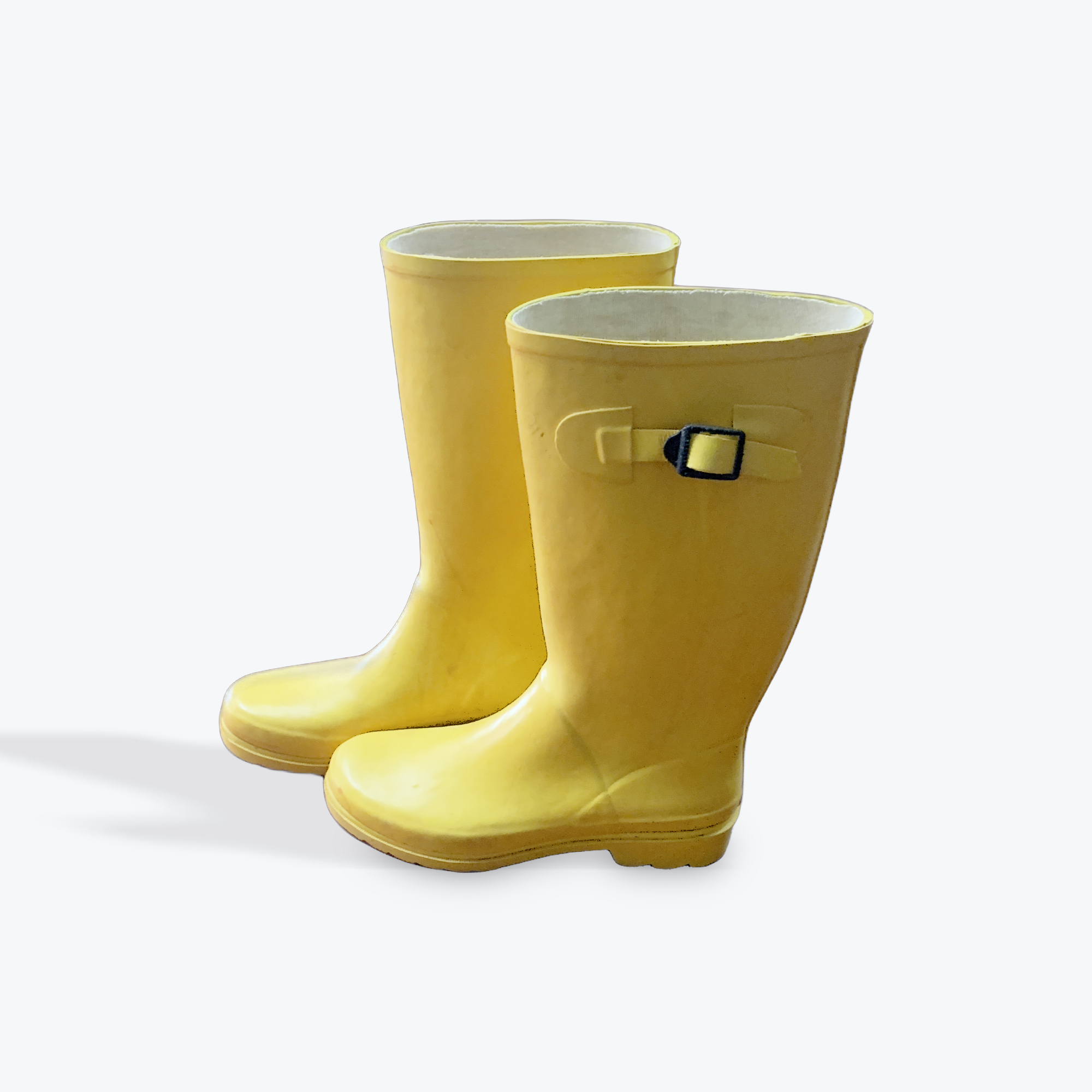 Hot steps yellow rubber boots size 8
