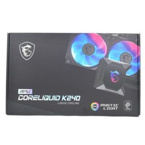MSI MPG Core Liquid K240 AIO Liquid CPU Cooler, 2.4" LCD Display 240mm Radiator, Duo 120mm TORX Fan 4.0 w/ARGB Lighting