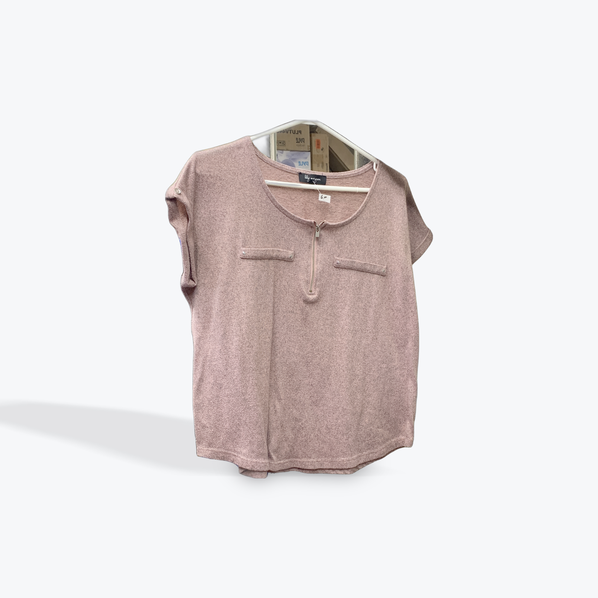 Lily morgan womens pink top size large