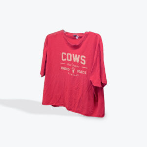Cows womens red tee size large