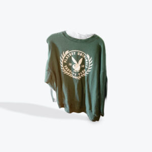 Playboy green sweatshirt womens size medium