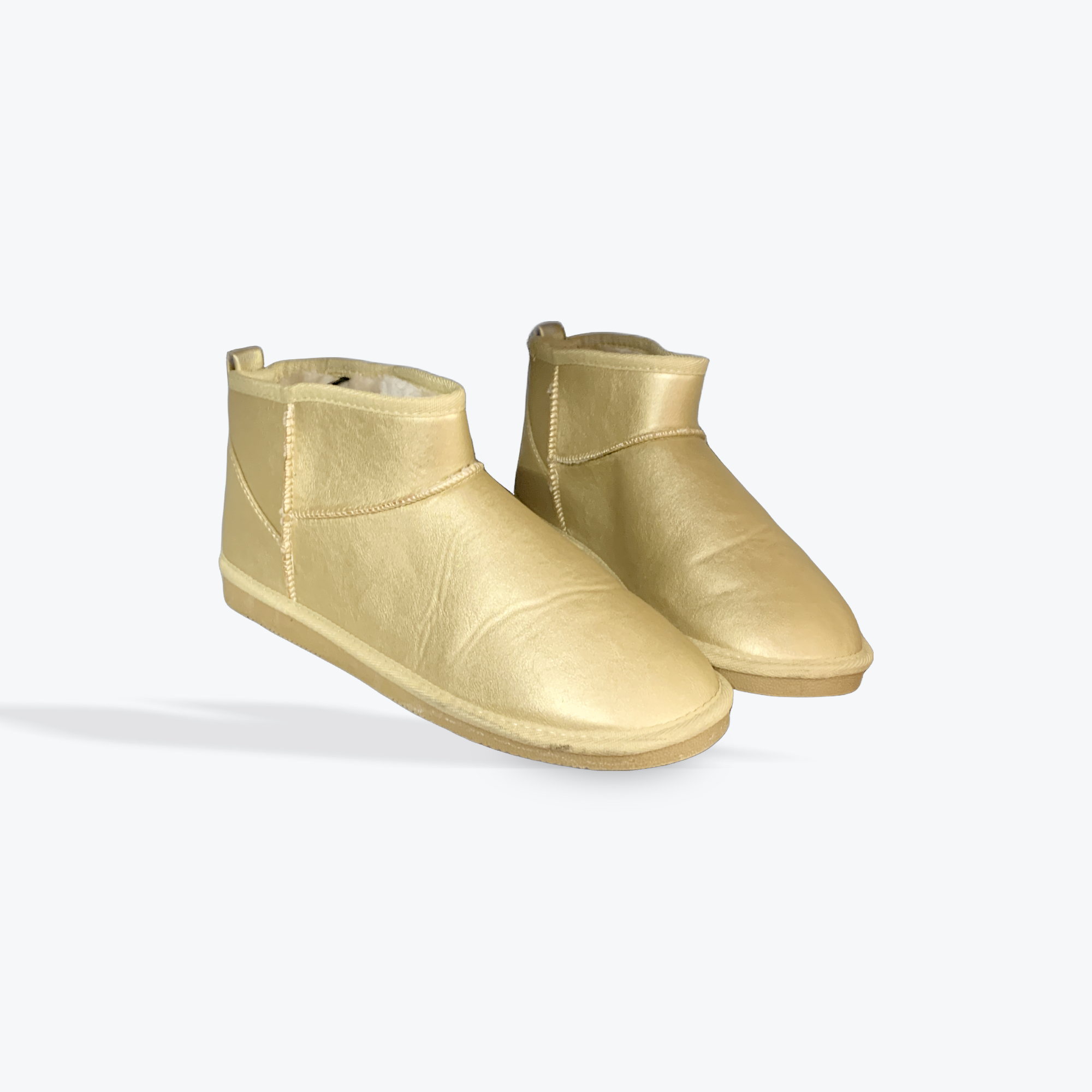 Gold womens slide on shoes size 10