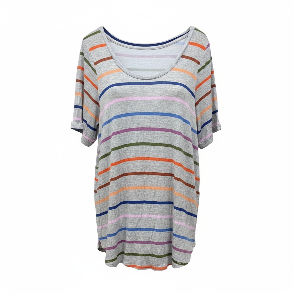 24/7 women's stripped top size 1x