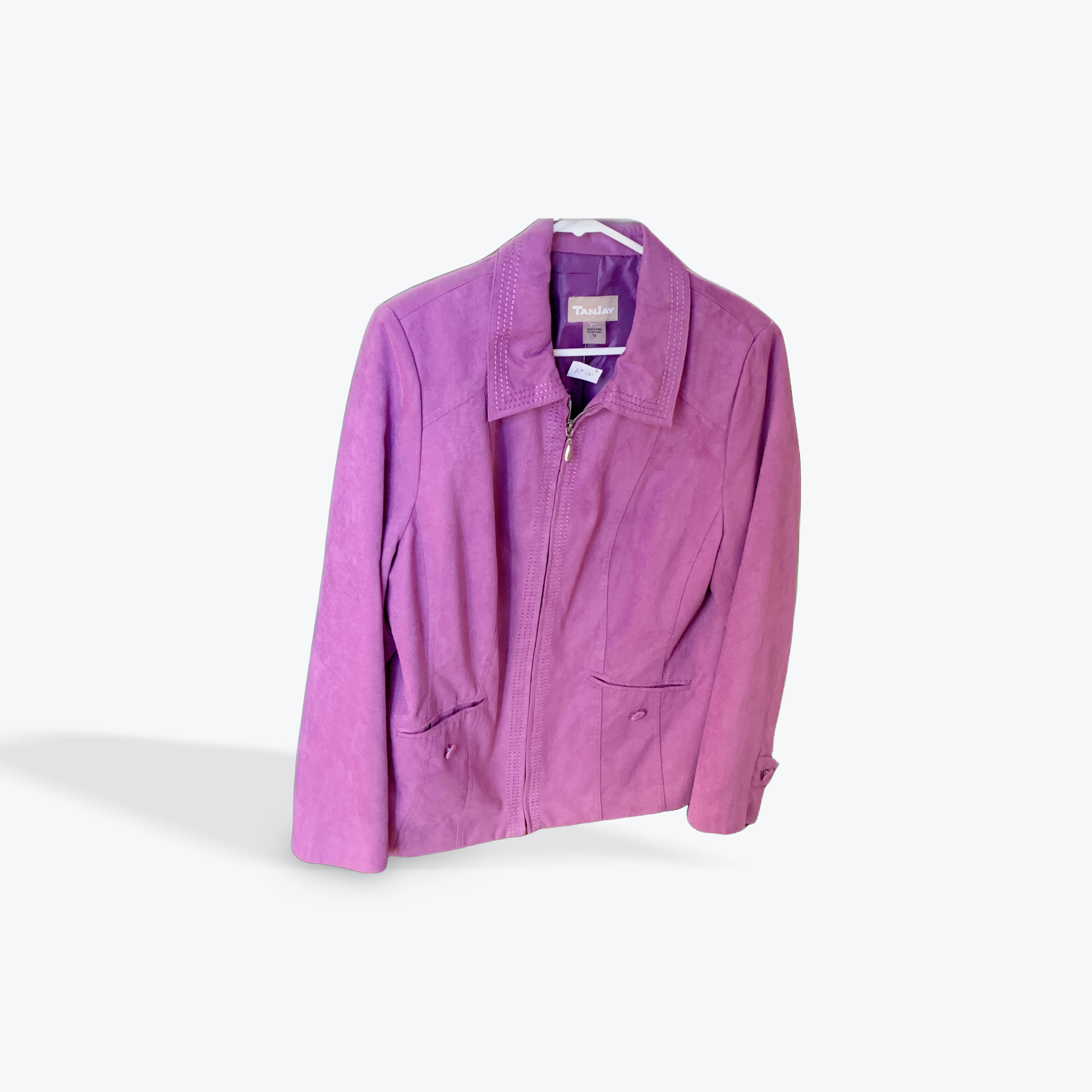 Alia purple womens coat size 14
