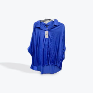 George womens blue silk top size xlarge